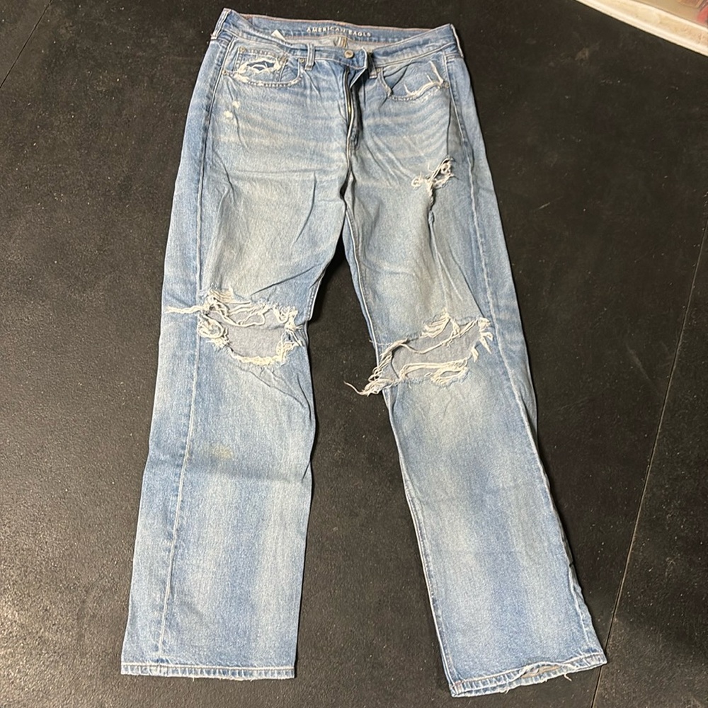 American Eagle, low rise, baggy jeans, size 12 regular